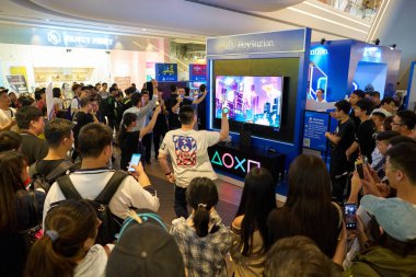 SHENZHEN, CHINA - CIRCA APRIL, 2019: atmosphere at Sony Expo 2019 in Shenzhen, China. clipart
