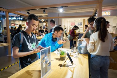 SHENZHEN, Çin - CIRCA Nisan 2019: Sony Expo 2019, Çin.