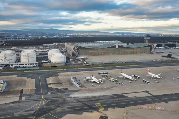 Frankfurt Main Deutschland Circa Januar 2020 Blick Auf Den Flughafen — Stockfoto