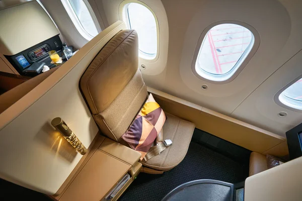 Bangkok Thailand Circa Ιανουαριοσ 2020 Εσωτερικό Πλάνο Της Etihad Airways — Φωτογραφία Αρχείου