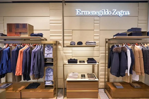 Munich Alemanha Circa Janeiro 2020 Foto Interior Loja Ermenegildo Zegna — Fotografia de Stock