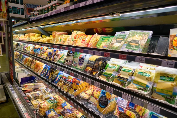 Berlín Alemania Circa Septiembre 2019 Plano Interior Del Supermercado Edeka — Foto de Stock