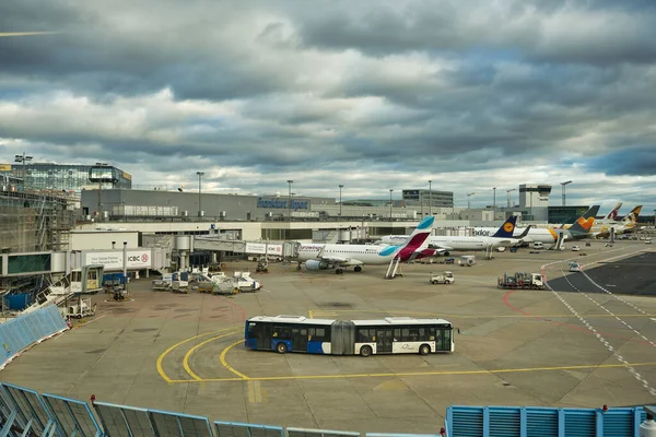 Frankfurt Main Germany Circa January 2020 Aircrafts Tarmac Frankfurt Main — Stock Photo, Image