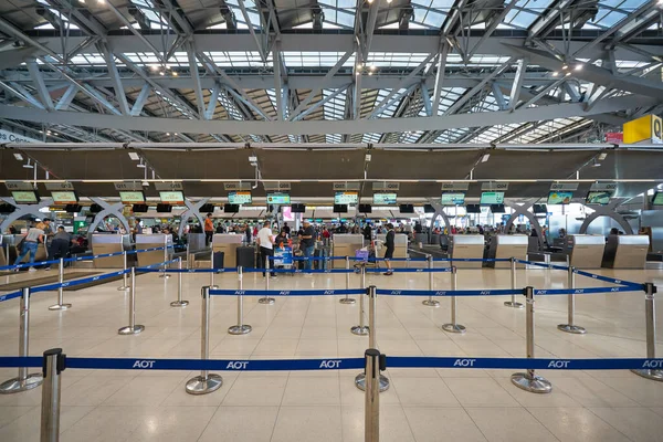 Bangkok Thailandia Circa Gennaio 2020 Area Check All Aeroporto Suvarnabhumi — Foto Stock
