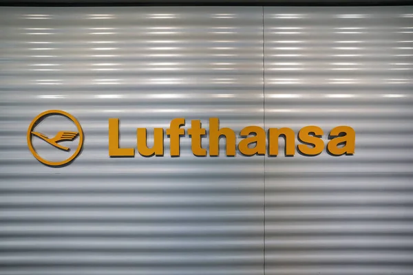 Frankfurt Main Německo Circa January 2020 Zblízka Snímek Značky Lufthansa — Stock fotografie