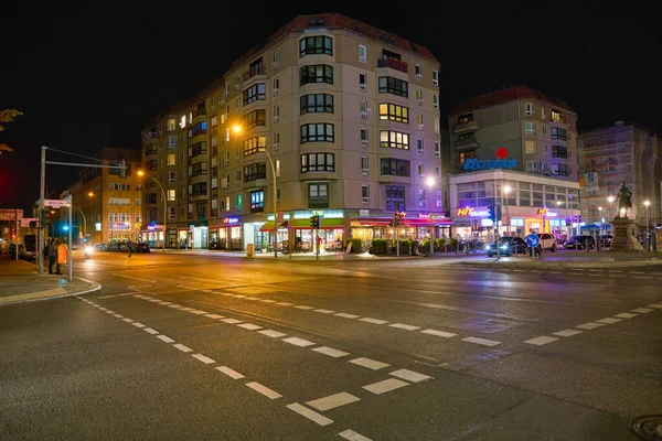 Berlin Deutschland Circa September 2019 Straßenansicht Von Berlin Bei Nacht — Stockfoto