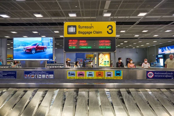 Bangkok Thailand Circa January 2020 Baggage Claim Area Suvarnabhumi Airport — Stock Photo, Image