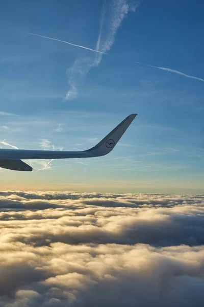 Frankfurt Main Germany Circa January 2020 Lufthansa Tarafından Işletilen Airbus — Stok fotoğraf