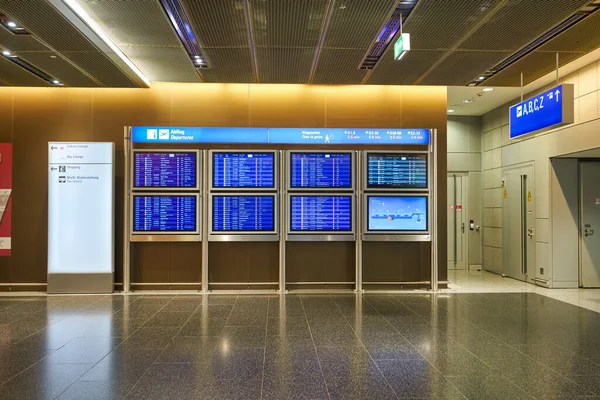 Frankfurt Main Germany Circa January 2020 Flight Schedule Monitors Seen — Stock Photo, Image