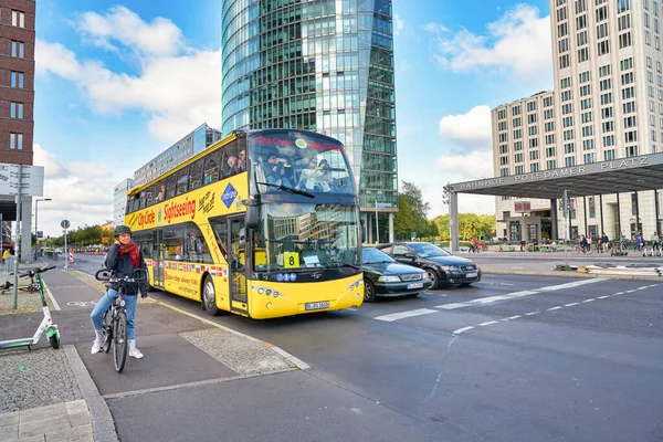 Berlín Německo Circa Září 2019 Městský Okruh Vyhlídkový Autobus Dne — Stock fotografie