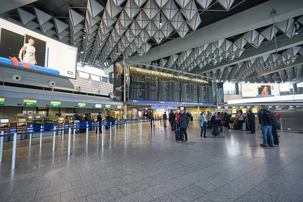 Frankfurt Main Alemania Circa Enero 2020 Zona Check Aeropuerto Fráncfort —  Fotos de Stock