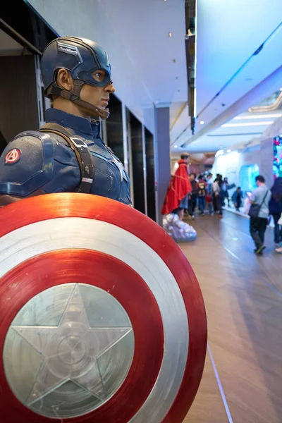 Shenzhen China Circa April 2019 Patung Seukuran Nyawa Captain America — Stok Foto