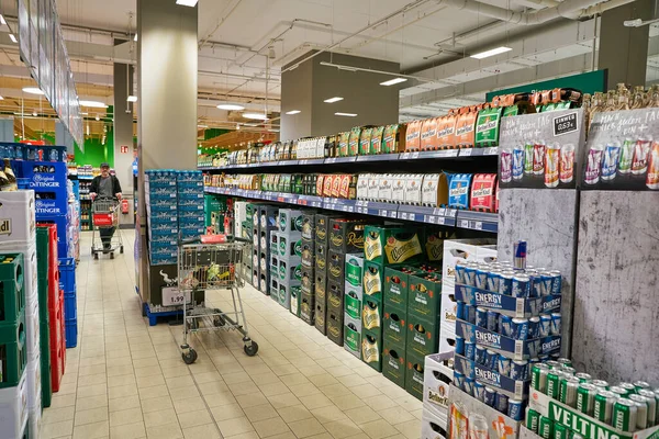 Berlín Německo Circa Září 2019 Interiér Kaufland Berlíně Kaufland Německý — Stock fotografie