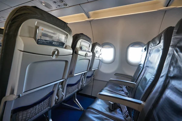 Frankfurt Main Alemanha Circa Janeiro 2020 Tiro Interior Airbus A320 — Fotografia de Stock