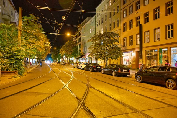 Berlin Germany Circa September 2019 Street Level View Berlin Night — Stock Photo, Image