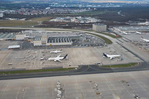 Frankfurt Main Alemania Circa Enero 2020 Vista Del Aeropuerto Fráncfort — Foto de Stock