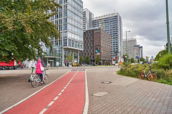 Berlín Alemania Circa Septiembre 2019 Vista Calle Pavimento Berlín Durante — Foto de Stock