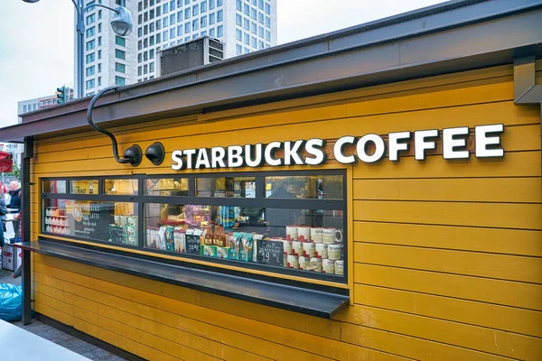 Berlin Németország Circa Szeptember 2019 Starbucks Kávézó Berlinben — Stock Fotó