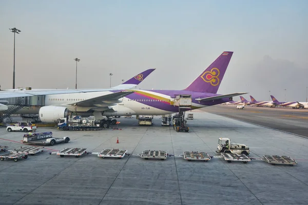 Bangkok Thailand Circa January 2020 Boeing 777 Operated Thai Airways — Stock Photo, Image