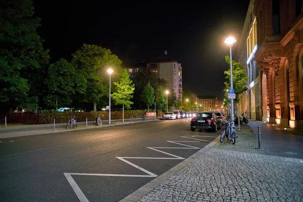 Berlin Germany Circa September 2019 Street Level View Berlin Night — Stock Photo, Image