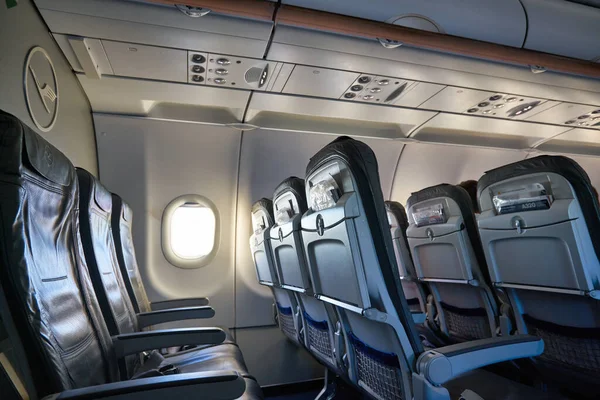 Frankfurt Main Alemania Circa Enero 2020 Disparo Interior Airbus A320 —  Fotos de Stock