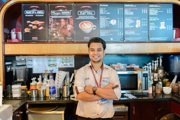 Costa kaffee barmann — Stockfoto