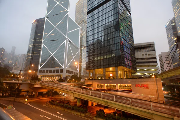 Arranha-céus do centro de Hong Kong — Fotografia de Stock