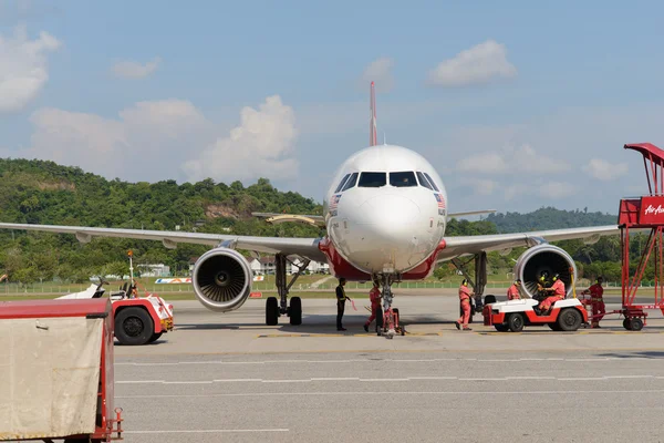 stock image Airasia jet flight