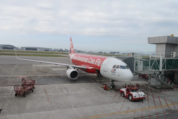 Jet acoplado Airasia avión — Foto de Stock