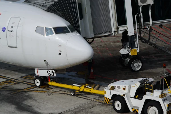 Jet acoplado Airasia avión — Foto de Stock