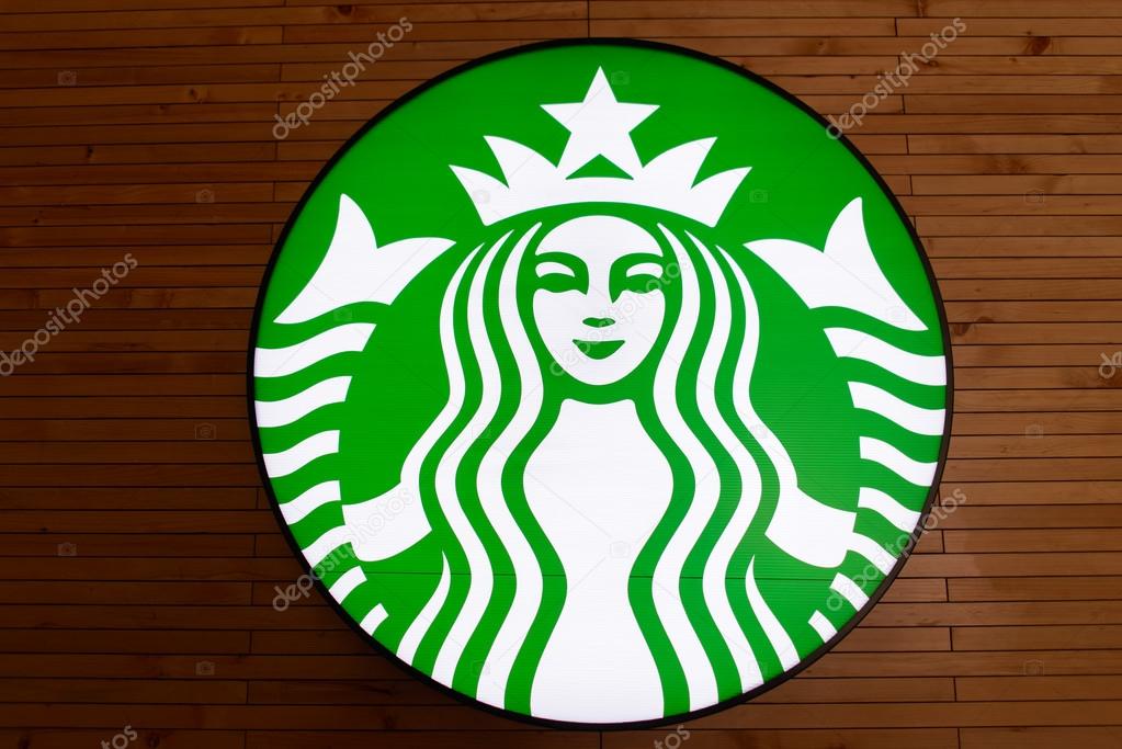 KUALA LUMPUR-APRIL 25: Starbucks logo on April 25, 2014 in Kuala Lumpur, Malaysia. Starbucks Corporation is an American global coffee company and coffeehouse chain based in Seattle