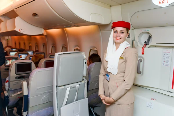 Член экипажа Emirates — стоковое фото