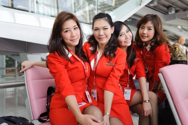 AirAsia besättningsmedlemmar — Stockfoto