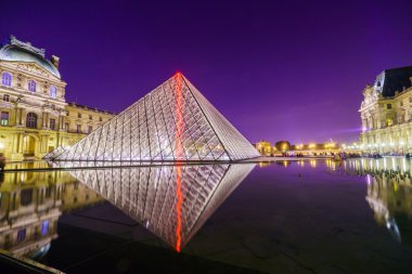 Louvre Sarayı ve piramit