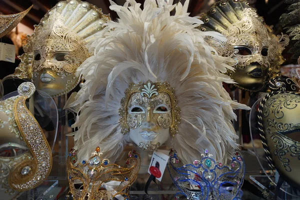 威尼斯狂欢节面具店 — 图库照片