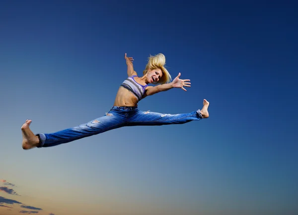 Professionele gymnast vrouw — Stockfoto