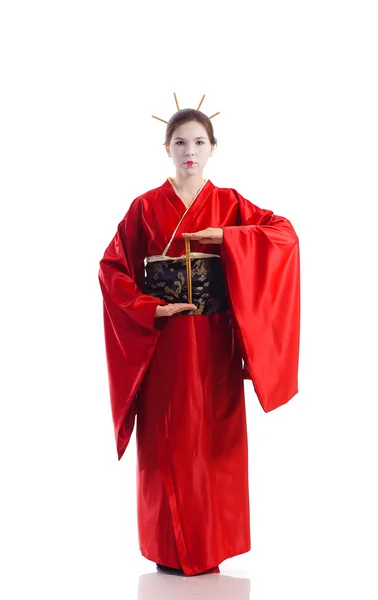 日本の芸者のネイティブの衣装の女の子 — ストック写真