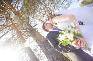 Park düğün portre