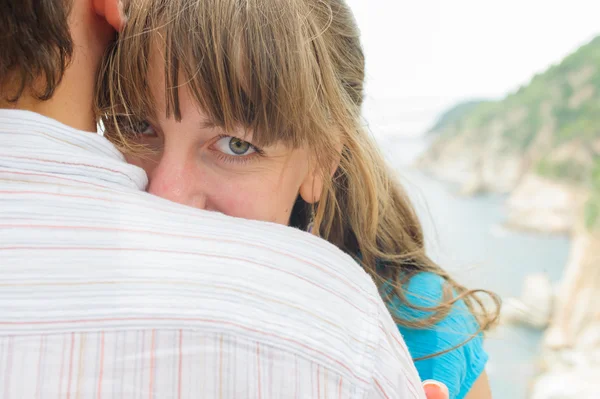 Retrato de mujer cerca de su marido — Foto de Stock