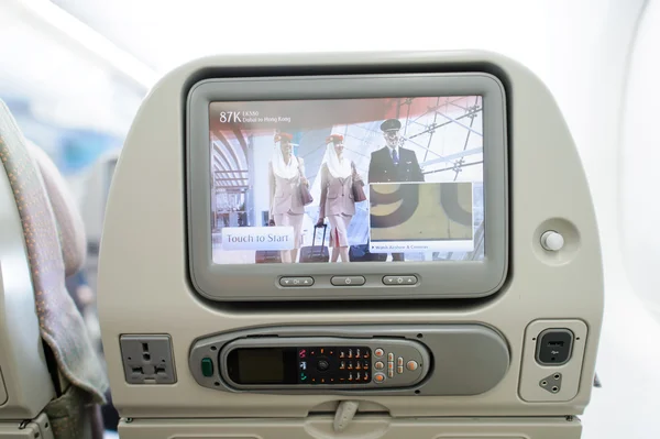 Emirates Airbus A380 interior del avión — Foto de Stock