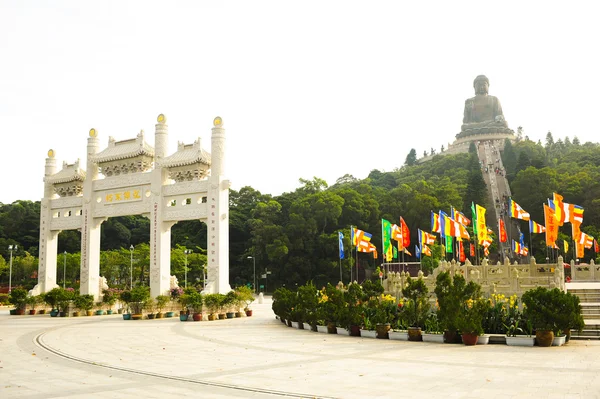 Statua gigante del Buddha di bronzo — Foto Stock