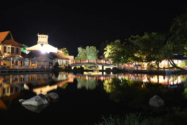 Orientalisches Dorf bei Nacht — Stockfoto