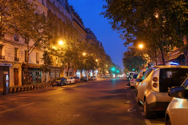 Parijs stad bij nacht — Stockfoto