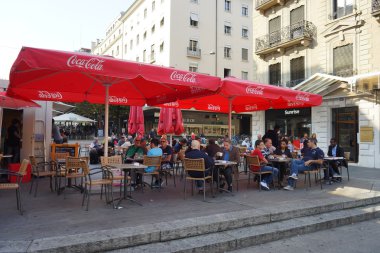 Geneva şehir merkezinde, İsviçre