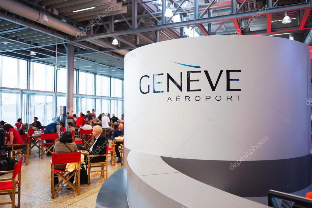 GENEVA - SEP 11: Airport interior on September 11, 2014 in Geneva, Switzerland. Geneva International Airport is the international airport of Geneva, Switzerland. It is located 4 km northwest of the city centre
