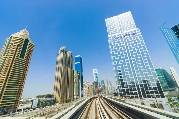 View from the Dubai metro car — Stock Photo, Image