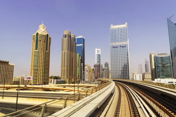 Dubai downtown skyscrapers — Stock Photo, Image