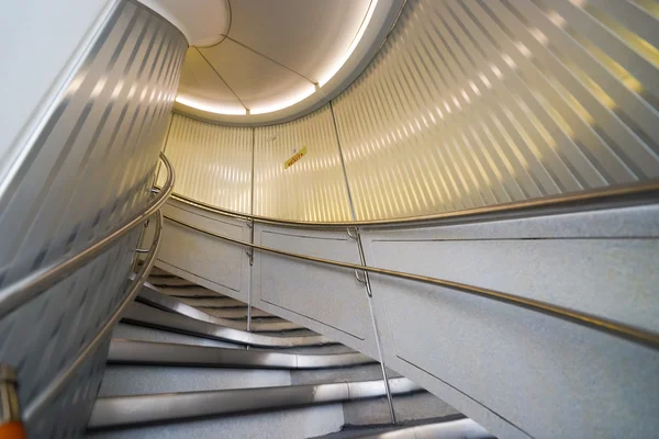 Winding stairs in Airbus A380 aircraft — Stock Photo, Image
