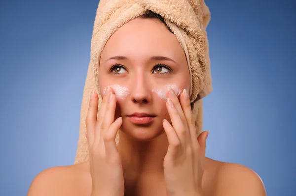 Woman doing make up — Stock Photo, Image