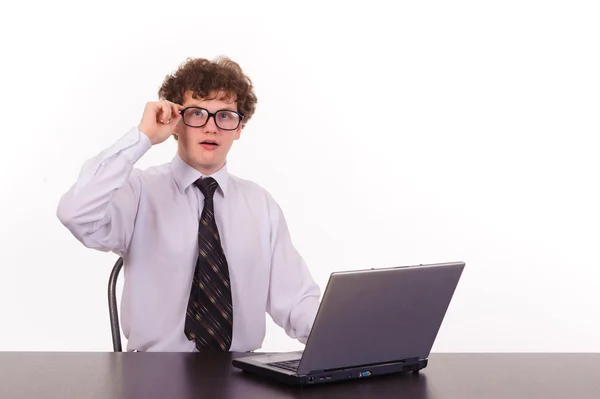 Joven hombre de negocios en blanco —  Fotos de Stock